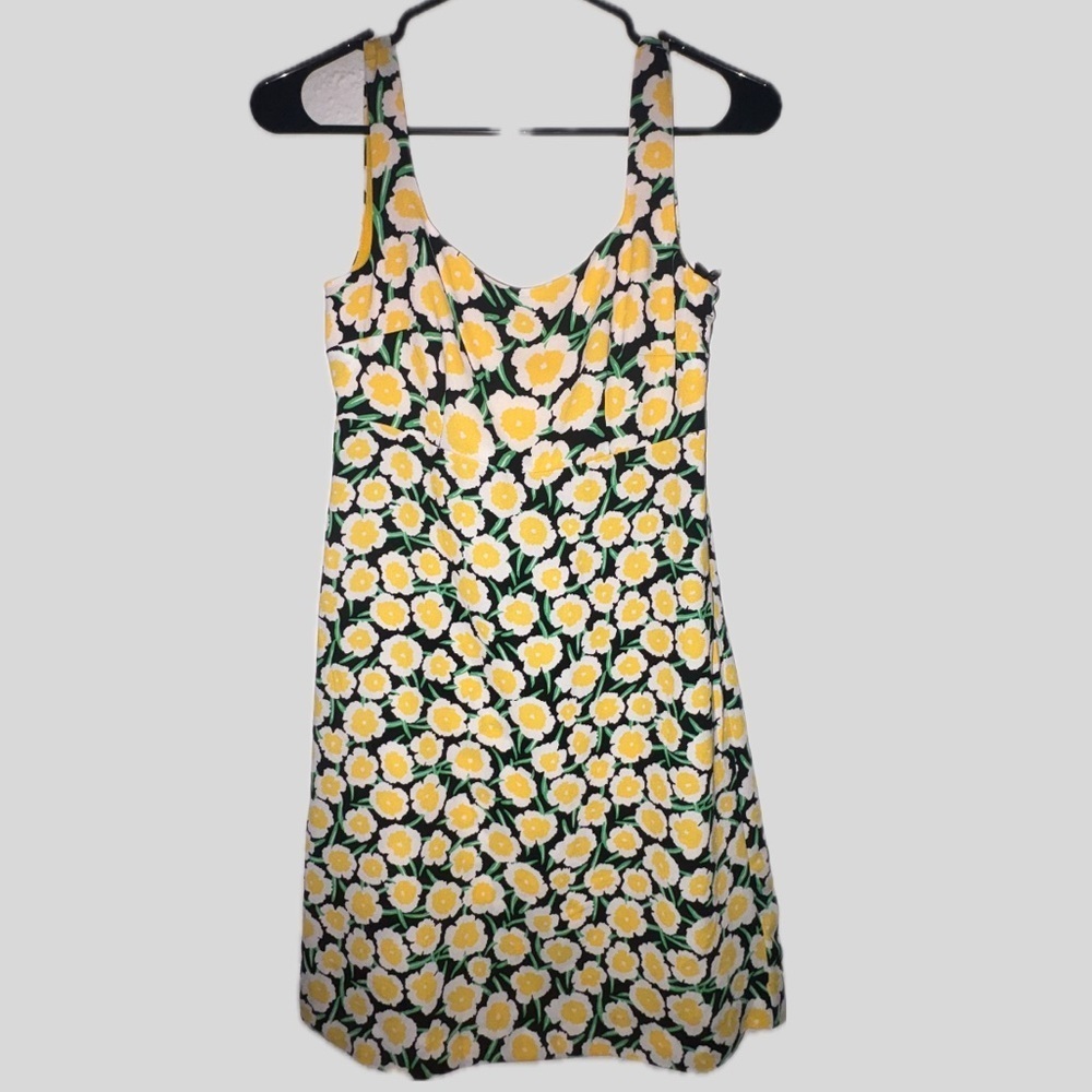 Diane Avon Furstenburg for Target Shift Yellow Poppies Mini dress size 00 - Picture 2 of 5